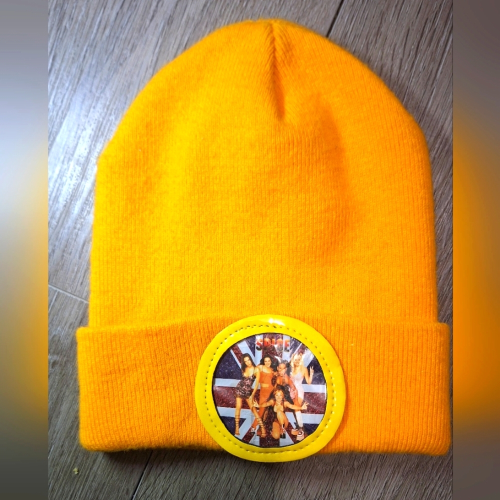 Spice Girls Hat Touque Adults One Size Unisex Yellow - Picture 1 of 4